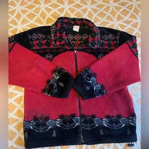 Milton Funwear  Vintage Native American Dreamcatcher Fleece Jacket Men M/L